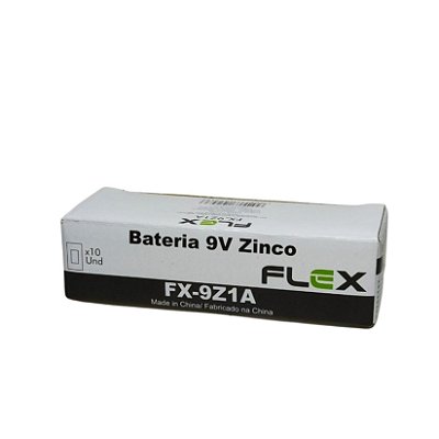 Bateria Zinco Carbono 9v Embalagem C/10 Unidades FX-9Z1A