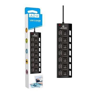 Hub Usb 2.0 C/7 Portas LEY-02