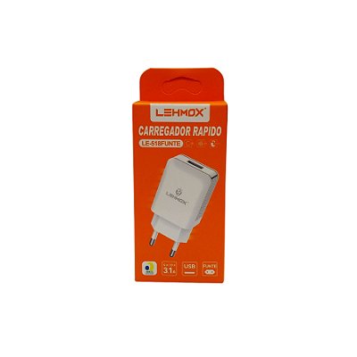Carregador Para Celular Com 1 Entrada Usb Sem cabo LE-518FUNTE