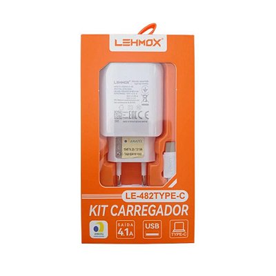 Carregador Com 1 Entradas Usb LE-482TYPEC