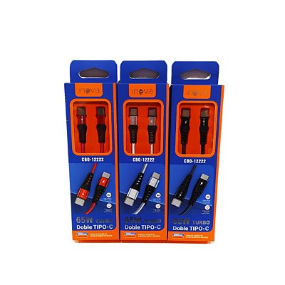 Cabo de Dados Turbo Tipo-C x Tipo-C 65W 2mt CBO-12222