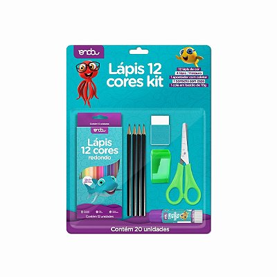 LAPIS 12 CORES KIT 20 PECAS