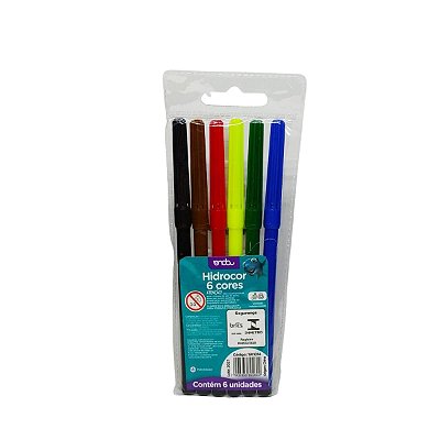 HIDROCOR 6 CORES ESTOJO