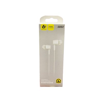 Fone de Ouvido Com Fio Cabo 1,2mt Com Entrada P2 SR02