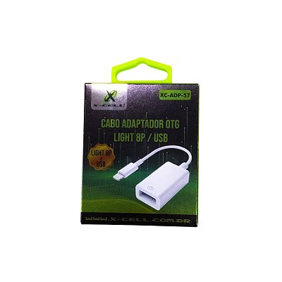 Cabo Adaptador Otg Ligth 8P/Usb XC-ADP-57