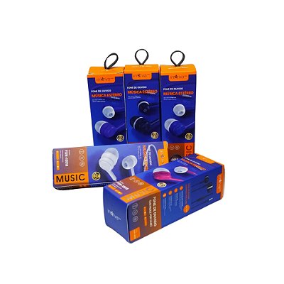 Fone de Ouvido Auricular Com Fio e Microfone Embutido FON-10018