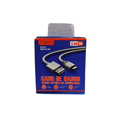 Cabo de Dados Micro Usb Tipo-C 3.4A 1,2mt CBO-6149