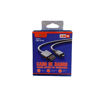Cabo de Dados Micro Usb V8 3.4A 1,2mt CBO-6148