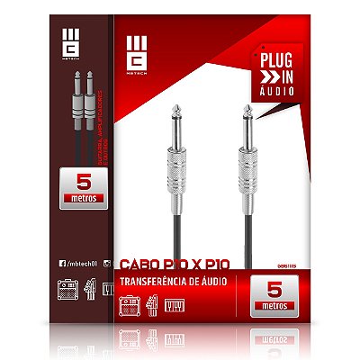 Cabo De Audio P10 X P10 C/ 5 Mts Gb51115