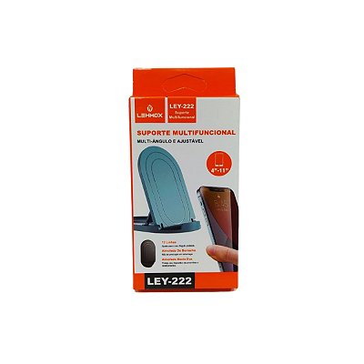 Suporte de Plastico Para Celular Dobravel de Mesa LEY-222