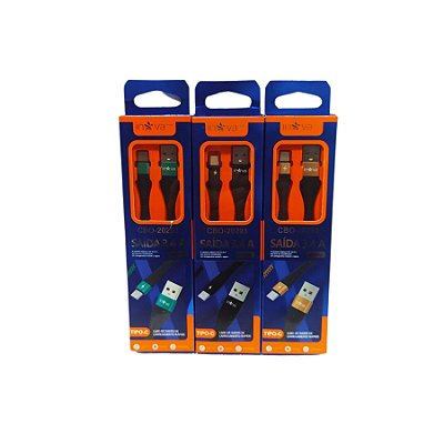 Cabo de Dados Micro Usb Tipo-C 3.4A 1mt