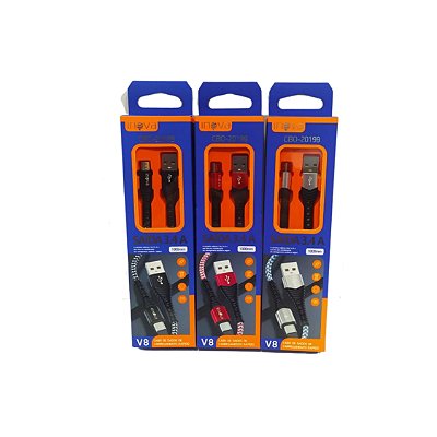 Cabo de Dados Micro Usb V8 3.4A 1mt