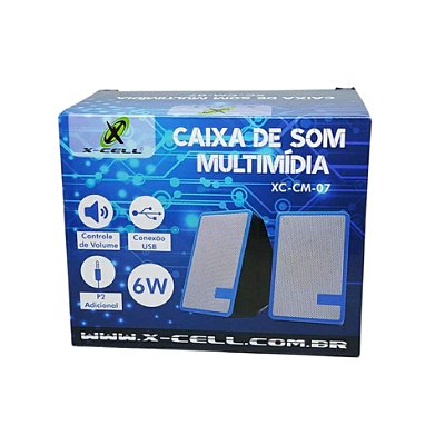 Conjunto C/2 Caixa de Som P/ Computador XC-CM-07