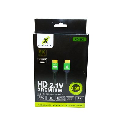 Cabo Hdmi 8K 2.1v 1.5Mt XC-8K1