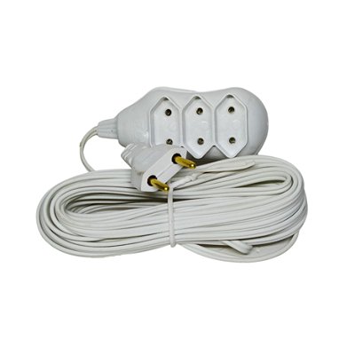 Extensão New Pop 2x0,75 10Mts Branca Ref:27809