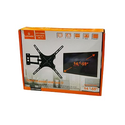 Suporte de Parede Articulado Para Tv de 14 a 55 Polegadas LEY-1526D