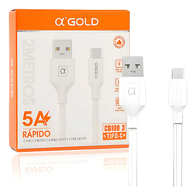 Cabo Usb Para Type-C 5A Carga Rápida 2mt CB109-3