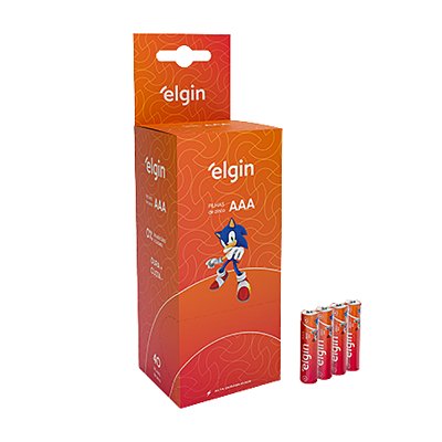 Pilha de Zinco-Carvão Aaa R03 Tubo C/ 40 Unid.