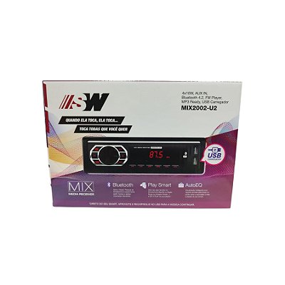 Radio Para Carro Mix FM/USB/SD/BT MIX2002-U2