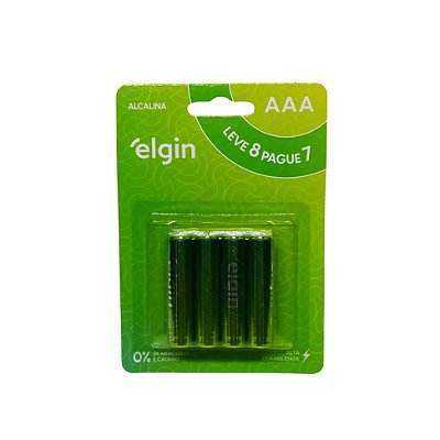 Pilha Aaa Alcalina Elgin Promo P7L8