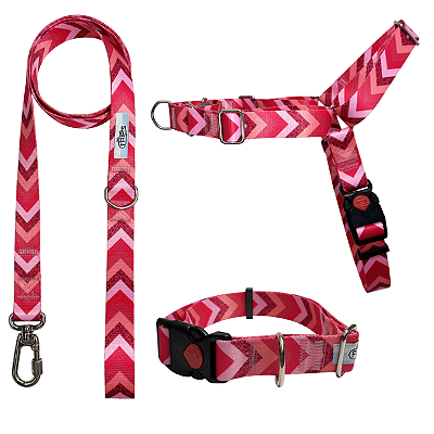 KIT ANTI PUXÃO - GEOMÉTRICO ROSA