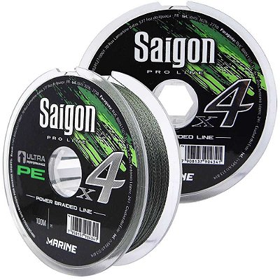 Linha Marine Sports Saigon X4 Green 100m 0,20mm 25lb Multi