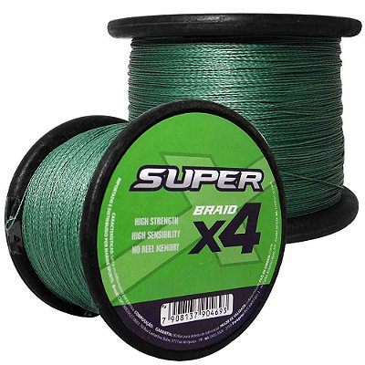 Linha Marine Sports X4 Super Braid Green 0,28mm 40lbs 18Kg 500m multi