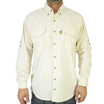 Camisa MTK Wind - manga longa - Cor areia - Tamanho GG