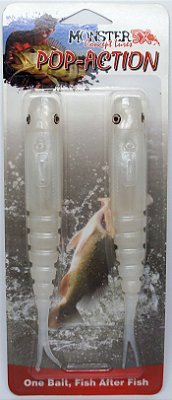 Isca Monster 3X Fishing Shads Pop-Action 17cm - Manjuba 2un