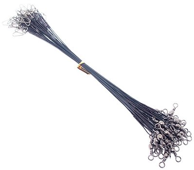 Chicote Leader Marine Sports Black 9" 60 lb 20cm c/ 30