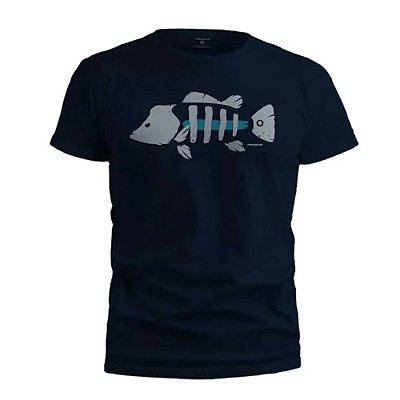 Camiseta Presa Viva Casual Line Tucuna Azul 100% Algodão Azul Marinho XXG