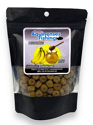 Ração Mescladinhas Banana Mel 115g - Iscas Aquinenses Fishing