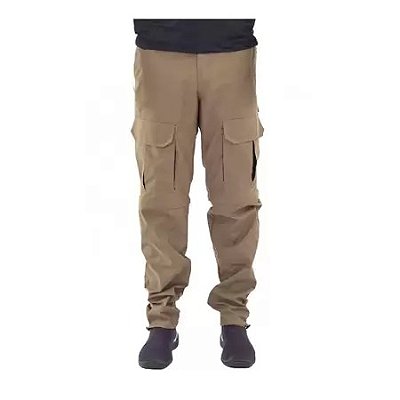 Calça de pesca Mar Negro Lisa Caqui 40 c/ ziper joelho