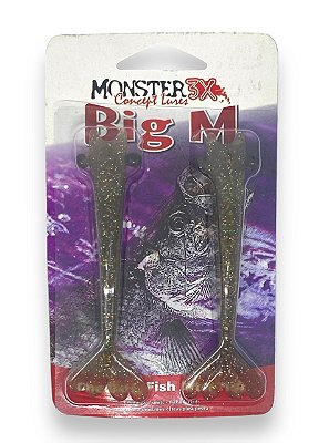Isca Soft Monster 3X FISHING ISCAS CAMARÕES BIG M 12CM - NATURAL 2UN