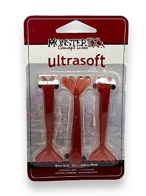 Isca Monster 3X Soft M3X Ultrasoft  CAMARÕES ULTRA SOFT 9CM - RED 3UN