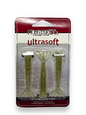 Isca Monster 3X Soft M3X Ultrasoft CAMARÕES ULTRA SOFT 9CM - CHÁ DOURADO 3UN