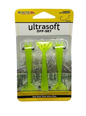 Isca Monster 3X Soft Ultrasoft CAMARÕES ULTRA SOFT OFFSET 9CM - MELLOW 3UN