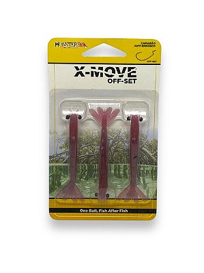 Isca Monster 3X Soft CAMARÕES X-MOVE OFFSET 9CM - BEET 3UN