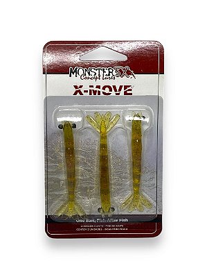 Isca Monster 3X Soft CAMARÕES X-MOVE 9CM - RED CHÁ 3UN