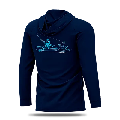 Camiseta Presa Viva Poliamida PSVA c/ Capuz - GG azul marinho 2381