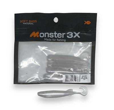 Isca Monster 3X Soft E-SHAD 9CM - MANJUBA 5UN