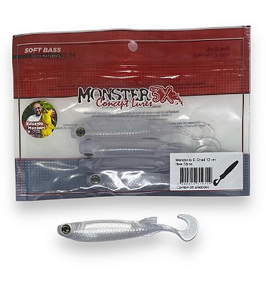 Isca Monster 3X Soft E-SHAD 12CM - NEW SHINE 5UN