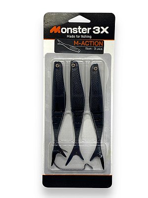 Isca Monster 3X Soft M-ACTION 15CM - BLACK 3UN
