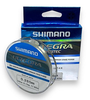 Linha Monofilamento Shimano Ultegra 0,285mm 8.1kg 150m Invisível na água
