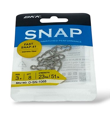 Snap BKK Fast-41 - Tamanho 03 - pacote C/08UND - 23KG