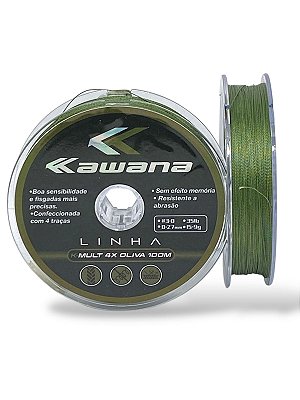 Linha multifilamento Kawana 4X 0,27mm 100m