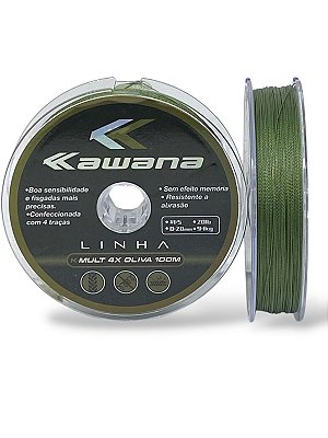 Linha multifilamento Kawana 4X 0,18mm 100m