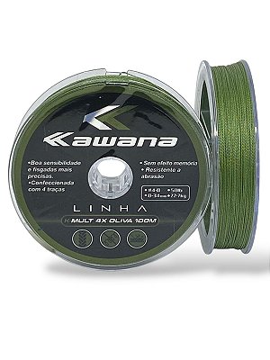 Linha multifilamento Kawana 4X 0,34mm 100m
