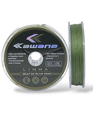 Linha multifilamento Kawana 4X 0,24mm 100m