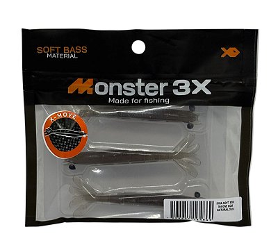 Isca Soft M3X camarões X-MOVE 9CM - NATURAL 3UN